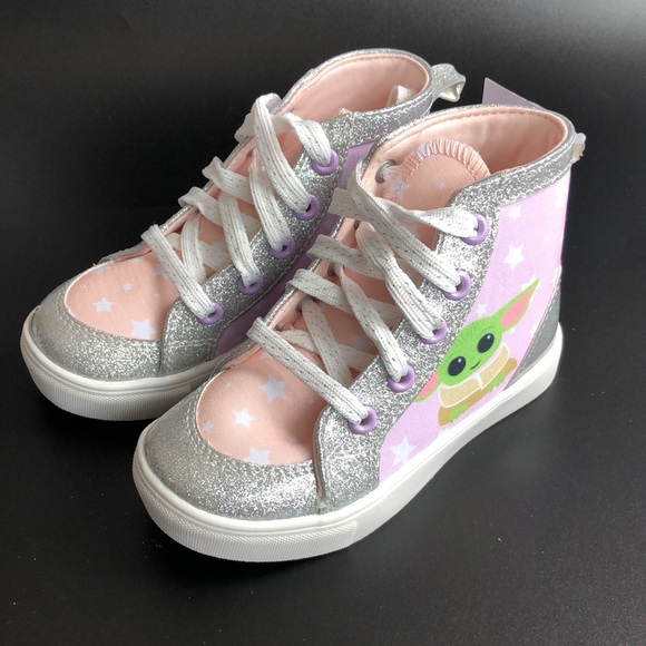Star Wars Grogu The Child Wars Toddler Girls Hightop Sneakers - Picture 5 of 9